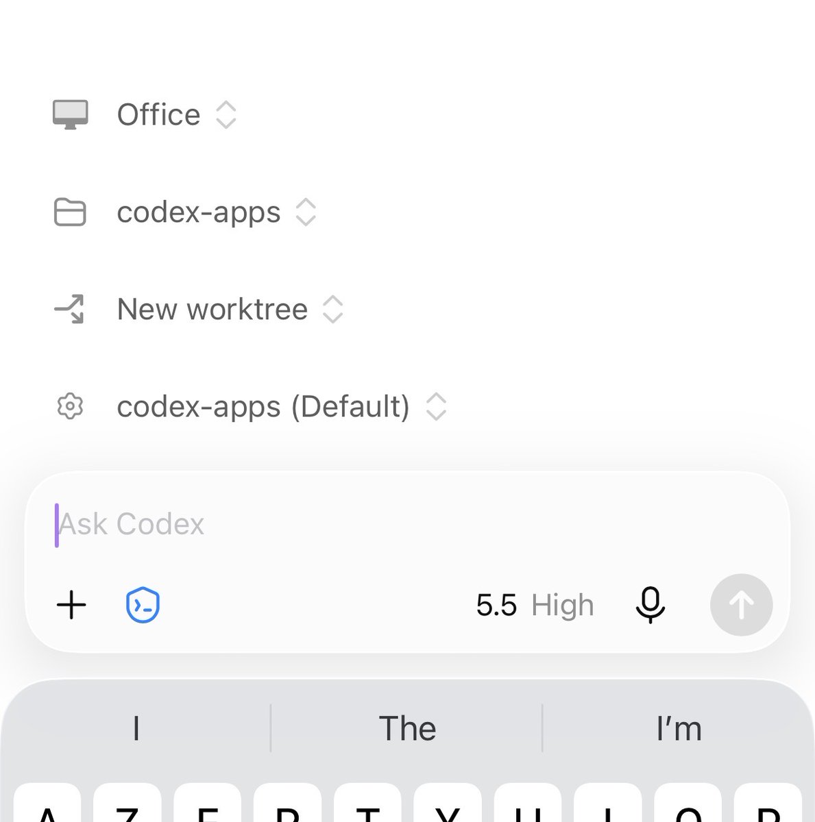 Depuis l'application mobile ChatGPT, choix de l'ordinateur hôte, du projet et de l'arbre de travail avant de confier une tâche à Codex. Visuel officiel d'OpenAI.
