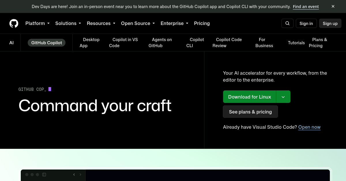 Aperçu de GitHub Copilot