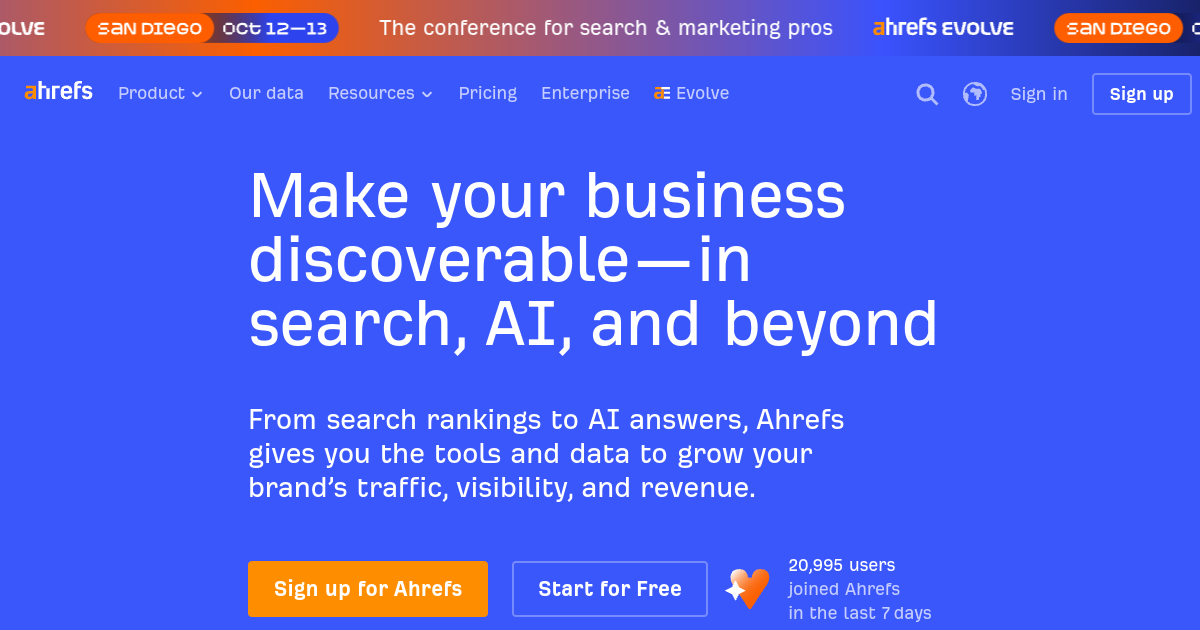 Aperçu de Ahrefs