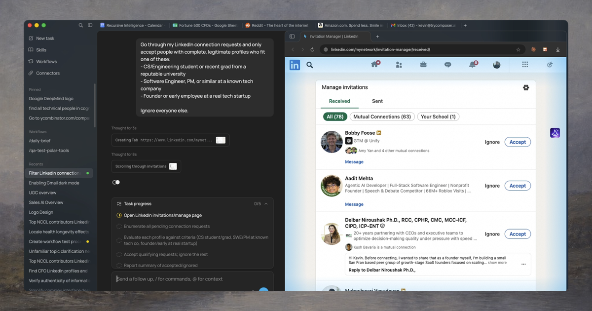 Aperçu de Polar: AI Browser