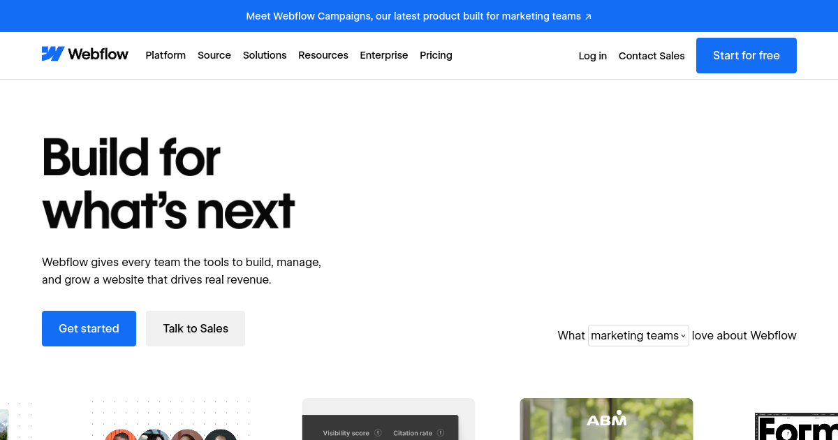 Aperçu de Webflow