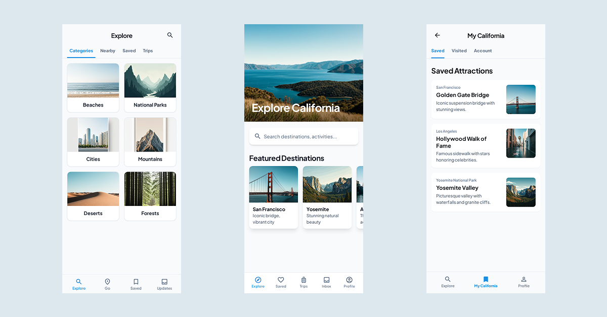Exemple d’écrans mobiles générés avec Stitch, visuel officiel publié par Google sur le Google Developers Blog (annonce du 20 mai 2025).