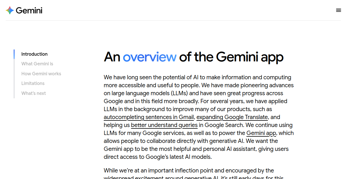 Aperçu de Gemini