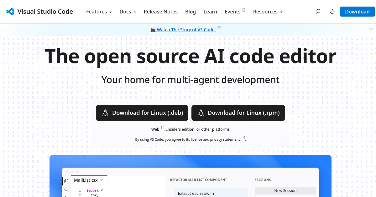 Aperçu de VS Code