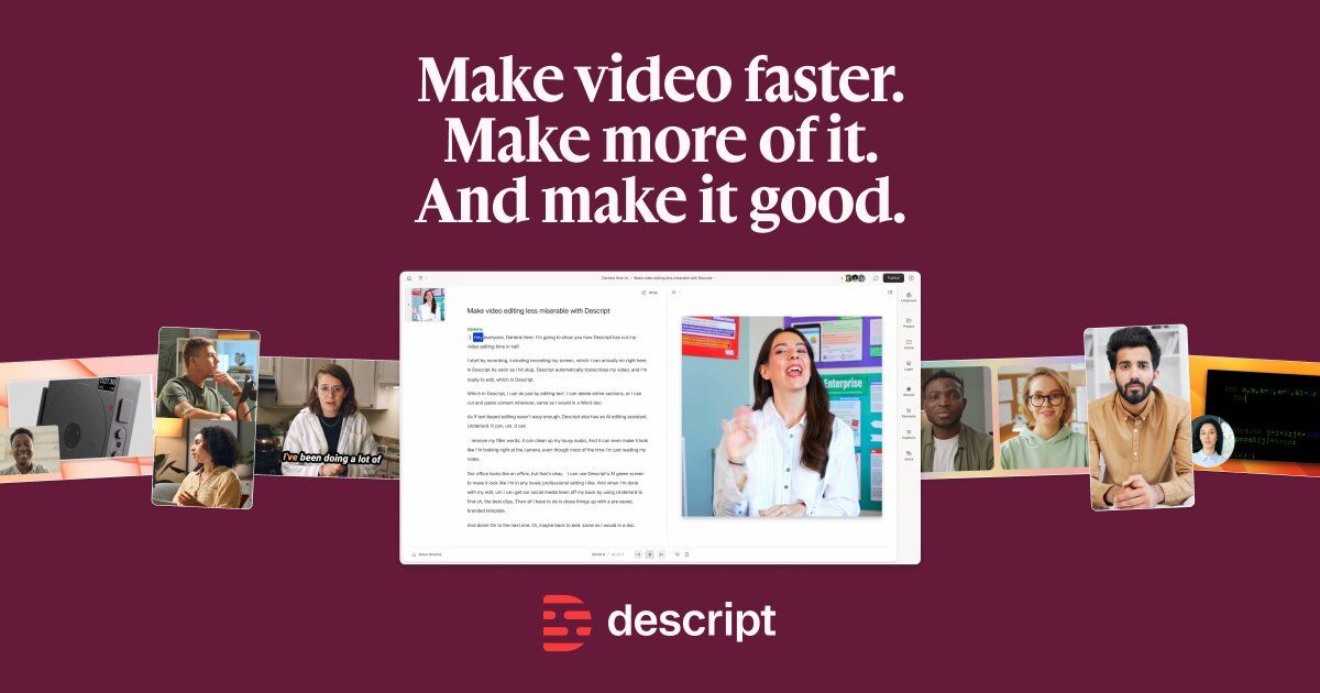 Aperçu de Descript