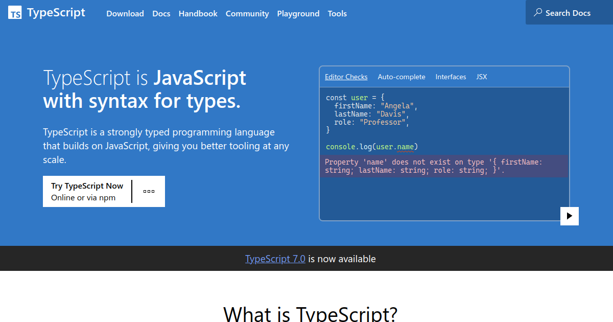 Aperçu de TypeScript