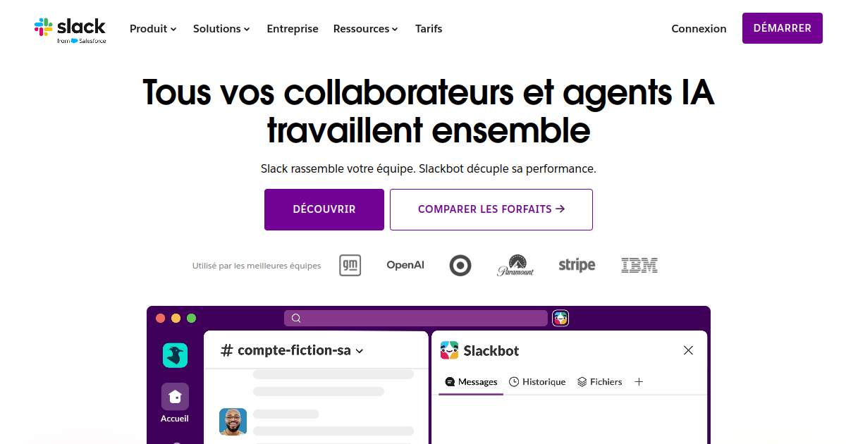 Aperçu de Slack